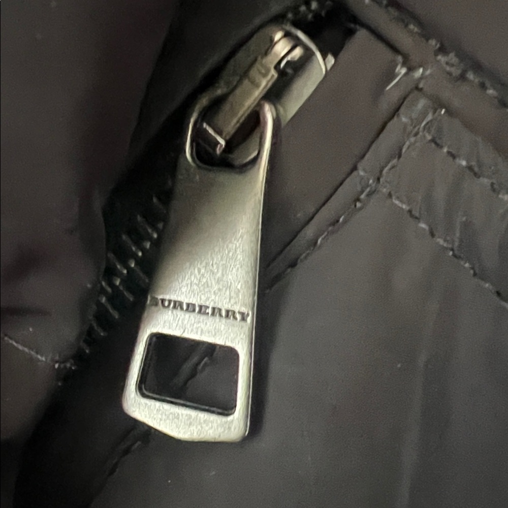 Burberry Brit Black Double-Breasted Down Puffer Coat/Fur Hood - Picture 14 of 14